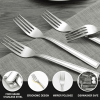 Bestdin 24 Pieces Forks Set, 7.8" Stainless Steel Forks Cutlery Set, Texture Design Square Handle Mirror Polished Dinner Fork, Metal Fork for Home Kit