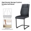 Artificial leather cushioned seats, dining chairs. Dining Room - Living Room Chair. Soft padded chair with metal legs, suitable for kitchen, living ro