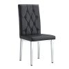 4-piece dining chair set, modern style kitchen soft cushion high backrest, with embedded buttons, metal leg office chair, suitable for restaurants, of