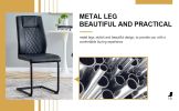 Artificial leather cushioned seats, dining chairs. Dining Room - Living Room Chair. Soft padded chair with metal legs, suitable for kitchen, living ro