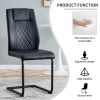 Artificial leather cushioned seats, dining chairs. Dining Room - Living Room Chair. Soft padded chair with metal legs, suitable for kitchen, living ro