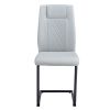 Equipped with faux leather cushioned seats - living room chairs with black metal legs, suitable for kitchen, living room, bedroom, and dining room cha