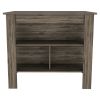 Cala Kitchen Island; Four Legs; Three Shelves -Dark Brown