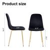 Dining Chairs Set of 4, Modern Mid-Century Style Dining Kitchen Room Upholstered Side Chairs,Accent Chairs spoon shaped with Soft Velvet Fabric Cover