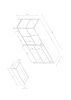 Living room side cabinet, storage cabinet, sideboard cabinet, kitchen utensils cabinet, sturdy and durable iron frame support, living room TV cabinet,