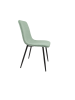 Dining Chairs Set of 4,Modern Kitchen Dining Room Chairs,Upholstered Dining Accent Chairs in linen Cushion Seat and Sturdy Black Metal Legs(Light Gree