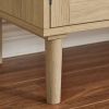 Kitchen storage cabinets with rattan decorative doors, buffets, wine cabinets, dining rooms, hallways, cabinet console tables, Natural, 31.5''W X 15.8