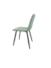 Dining Chairs Set of 4,Modern Kitchen Dining Room Chairs,Upholstered Dining Accent Chairs in linen Cushion Seat and Sturdy Black Metal Legs(Light Gree