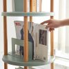 Storage Shelf, 360¬∞ Rotating Bookshelf, 3 Tier Bookcase w/ Large-Capacity Storage Space, Multifunctional Storage Rack, Compact Design, Standing Shelf