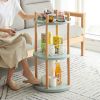 Storage Shelf, 360¬∞ Rotating Bookshelf, 3 Tier Bookcase w/ Large-Capacity Storage Space, Multifunctional Storage Rack, Compact Design, Standing Shelf