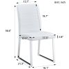 Modern Dining Chairs Set of 4 High Back Kitchen Chair with Stainless Legs 4 Piece PU Leather Chairs with Padded Seat for Dining Room Living Room Resta
