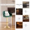 Bar Stools Set of 2,Counter Height Bar Stools,Velvet Swivel Bar Stool for Kitchen Island,Bar Pub GREEN