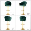 Bar Stools Set of 2,Counter Height Bar Stools,Velvet Swivel Bar Stool for Kitchen Island,Bar Pub GREEN