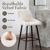 Elegant Lifestyle Modern Bar Stools,Velvet Upholstered Barstools with Back,Set of 2 Bar Chairs for Kitchen Living Room