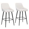 Elegant Lifestyle Modern Bar Stools,Velvet Upholstered Barstools with Back,Set of 2 Bar Chairs for Kitchen Living Room