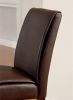Luxurious Feel Transitional 2pcs Side Chairs Dark Walnut Leatherette Cushion Seat Kitchen Dining Room Furniture Parson Chairs