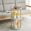 Storage Shelf, 360¬∞ Rotating Bookshelf, 3 Tier Bookcase w/ Large-Capacity Storage Space, Multifunctional Storage Rack, Compact Design, Standing Shelf