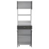 Microwave Cabinet Madison, Kitchen, White / Smokey Oak