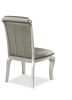Formal Luxurious Dining Chairs Set of 2 Champagne / Silver Solid Wood High-quality Faux Leather Cushion Button Tufted Side Chairs Kitchen Dining Room