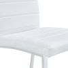 Modern Dining Chairs Set of 4 High Back Kitchen Chair with Stainless Legs 4 Piece PU Leather Chairs with Padded Seat for Dining Room Living Room Resta
