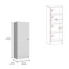 DEPOT E-SHOP Uluru Kitchen Pantry, Single Door Cabinet, Four Interior Shelves, White