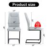 Equipped with faux leather cushioned seats - living room chairs with black metal legs, suitable for kitchen, living room, bedroom, and dining room cha