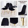 Dining Chairs Set of 4, Modern Mid-Century Style Dining Kitchen Room Upholstered Side Chairs,Accent Chairs spoon shaped with Soft Velvet Fabric Cover
