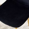 Dining Chairs Set of 4, Modern Mid-Century Style Dining Kitchen Room Upholstered Side Chairs,Accent Chairs spoon shaped with Soft Velvet Fabric Cover