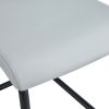 Equipped with faux leather cushioned seats - living room chairs with black metal legs, suitable for kitchen, living room, bedroom, and dining room cha