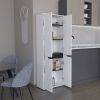 TUHOME Herrin Storage Cabinet Kitchen Pantry With Four Doors and and Five Interior Shelves