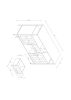 Living room shelves, with two storage rooms, storage box, modern kitchen utensils cabinet, self-service wooden storage cabinet, corridor dining room t