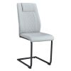 Equipped with faux leather cushioned seats - living room chairs with black metal legs, suitable for kitchen, living room, bedroom, and dining room cha