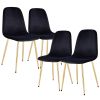 Dining Chairs Set of 4, Modern Mid-Century Style Dining Kitchen Room Upholstered Side Chairs,Accent Chairs spoon shaped with Soft Velvet Fabric Cover