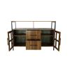 Living room shelves, with two storage rooms, storage box, modern kitchen utensils cabinet, self-service wooden storage cabinet, corridor dining room t