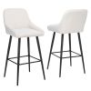 Elegant Lifestyle Modern Bar Stools,Velvet Upholstered Barstools with Back,Set of 2 Bar Chairs for Kitchen Living Room