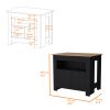 Amelia Black 2-Door Kitchen Island