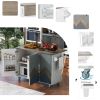 Retro Mountain Wood 47"D Kitchen Island with Drop Leaf, Farmhouse Kitchen Island on Wheels with Internal Storage Rack, Rolling Kitchen Cart with Towel