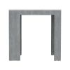 Jordan Concrete Gray and Ibiza Marble Counter Height Table Top Kitchen Island
