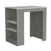 Jordan Concrete Gray and Ibiza Marble Counter Height Table Top Kitchen Island