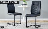 Artificial leather cushioned seats, dining chairs. Dining Room - Living Room Chair. Soft padded chair with metal legs, suitable for kitchen, living ro