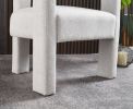 Living Room Chairs, Fabric Accent Modern Chair with Armrests Suit for Bedroom, Kitchen and Office, 24.80 * 19.29 * 27.16 in (Light Grey)