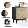 JaydenMax Modern Buffet Storage Cabinet, Sideboard Buffet Cabinet with Doors and Storage Shelves for Kitchen, Office, Dining Room, Living Room