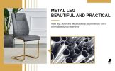Comes with faux leather cushioned seats, living room chairs with metal legs, suitable for kitchen, living room, bedroom, and dining room side chairs,