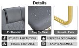 Comes with faux leather cushioned seats, living room chairs with metal legs, suitable for kitchen, living room, bedroom, and dining room side chairs,