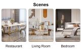 Comes with faux leather cushioned seats, living room chairs with metal legs, suitable for kitchen, living room, bedroom, and dining room side chairs,