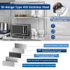 36 x 12 Inch Kitchen Stainless Steel Overshelf with Adjustable Lower Shelf
