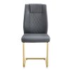 Modern dining chairs, restaurant chairs, and gold legged upholstered chairs made of artificial leather, suitable for kitchens, living rooms, bedrooms,
