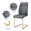 Comes with faux leather cushioned seats, living room chairs with metal legs, suitable for kitchen, living room, bedroom, and dining room side chairs,