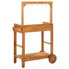 Garden Kitchen Trolley Solid Acacia Wood 36.2"x17.1"x55.7"