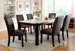 Luxurious Feel Transitional 2pcs Side Chairs Dark Walnut Leatherette Cushion Seat Kitchen Dining Room Furniture Parson Chairs